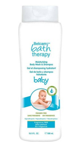 Belcam Bath Therapy Baby Fragrance Free Moisturizing Body Wash & Shampoo, 500ml