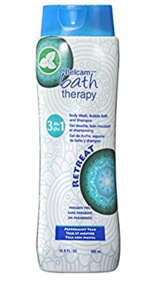 Belcam Bath Therapy

Retreat 3-in-1 Body Wash, Bubble Bath and Shampoo, Peppermint Teak