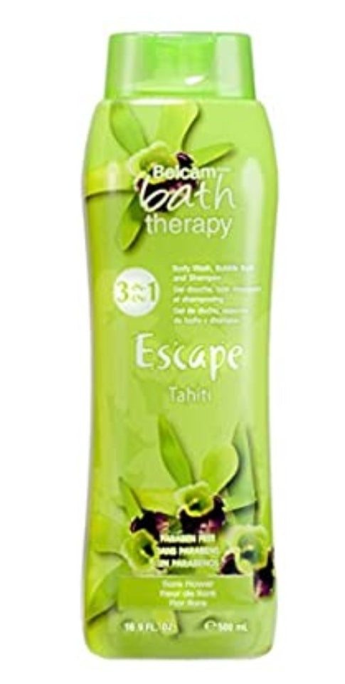 Belcam Bath Therapy

Escape 3-in-1 Body Wash, Bubble Bath & Shampoo, Tahiti Tiare, 500 mL